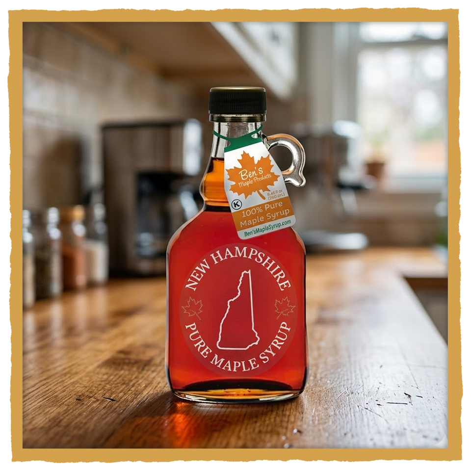 NH MAPLE SYRUP GLASS JUG