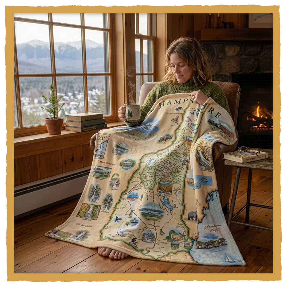 NEW HAMPSHIRE Map Blanket