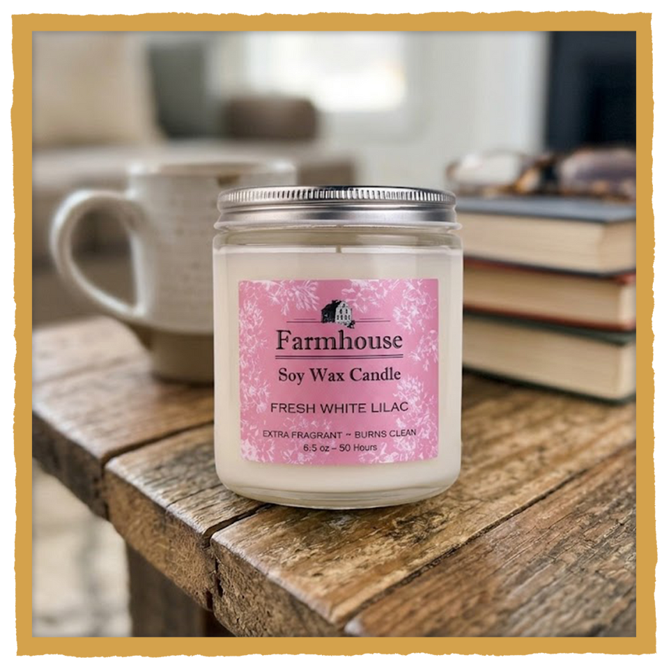Farmhouse Soy Wax Candle - Fresh White Lilac