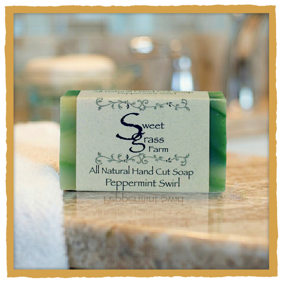 Sweet Grass Farm - Handcut Soap - Peppermint Swirl