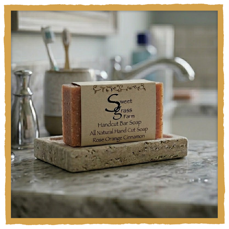 Sweet Grass Farm - Handcut Soap - Rose Orange Cinnamon