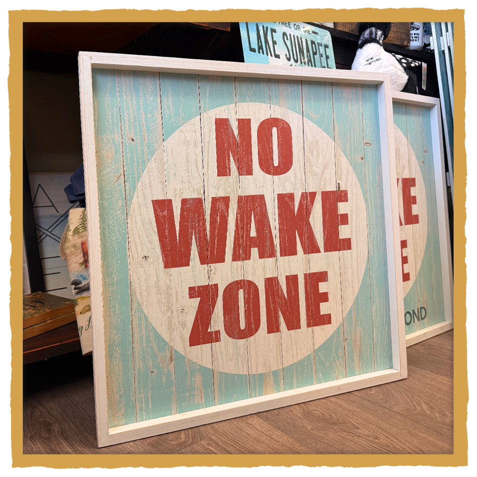 No Wake Zone Sign