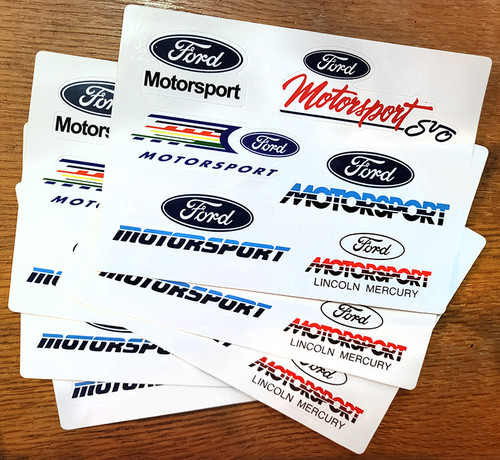 Motorsport Multi-Logo Sticker Sheet - set of 2