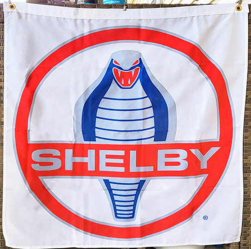 Shelby Snake Wall Flag - White