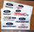 Motorsport Multi-Logo Sticker Sheet - set of 2
