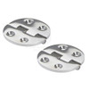 Hinge 316G Cast S/Steel Recessed Pin Round 65mm Even Split - Pair