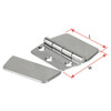Hinge 316G S/Steel Pressed with Covers 74 x 74mm Even Split - Pair