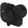 Flush Mount Socket Black 12/24V