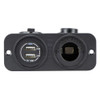 Relaxn Power Outlet and Dual USB Charger Combo - Flush Mount