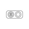 Relaxn Power Outlet and Dual USB Charger Combo - Flush Mount