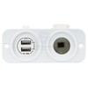 Relaxn Power Outlet and Dual USB Charger Combo - Flush Mount