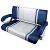 Relaxn Console Series Seat - Double Flip Back In Light Grey/Blue Carbon Texture
