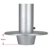 Table Pedestal with Removable Top & Plug-In Base Anodised Alloy 760mm