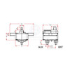 HD Circuit Breaker 50Amp 12-42V IP67 Panel Mount HD Circuit Breaker 50Amp 12-42V IP67 Panel Mount