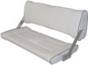 Axis Double Seat Flip Back Grey/Blue Piping
