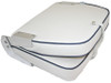 Axis Folding Seat Ivory / White / Blue Piping
