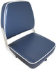Axis Folding Seat Ivory / White / Blue Piping