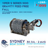 Viper S Series 1000 Gravity Feed Free Fall Bundle with Stainless Steel Marine Gearbox - 90m x 6mm Rope/Chin