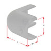 Gunwale Corner Cap White Nylon