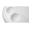 Relaxn Table Top Oval White Acrylic With 4 Cup Holders 74 x 46mm
