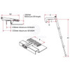 Ladders - Removable Telescopic - 4 Steps - Stainless Steel - Hook Over