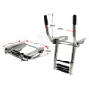 Relaxn Ladders - Under Platform Mount With Grab Rails - Telescopic - Stainless Steel