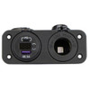 Relaxn Socket - Dual Panel - Voltmeter, Dual USB-A / USB-C Charger & Cigarette Lighter