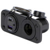 Relaxn Socket - Dual Panel - Voltmeter, Dual USB-A / USB-C Charger & Cigarette Lighter