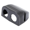 Power Socket Blank Housing Surface Mount Twin Black