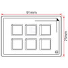 Relaxn 6-Gang Membrane Touch Switch Panel with LED Indicators and Bluetooth