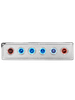 Viper Elite Series 6 Gang Stainless Steel Switch Panel with 20Amp Dual LED IP67 Backlit Switches