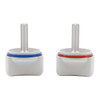 Whale Elegance Tap Knob Kit - Stem, Red and Blue Rings