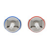 Whale Elegance Tap Knob Kit - Stem, Red and Blue Rings