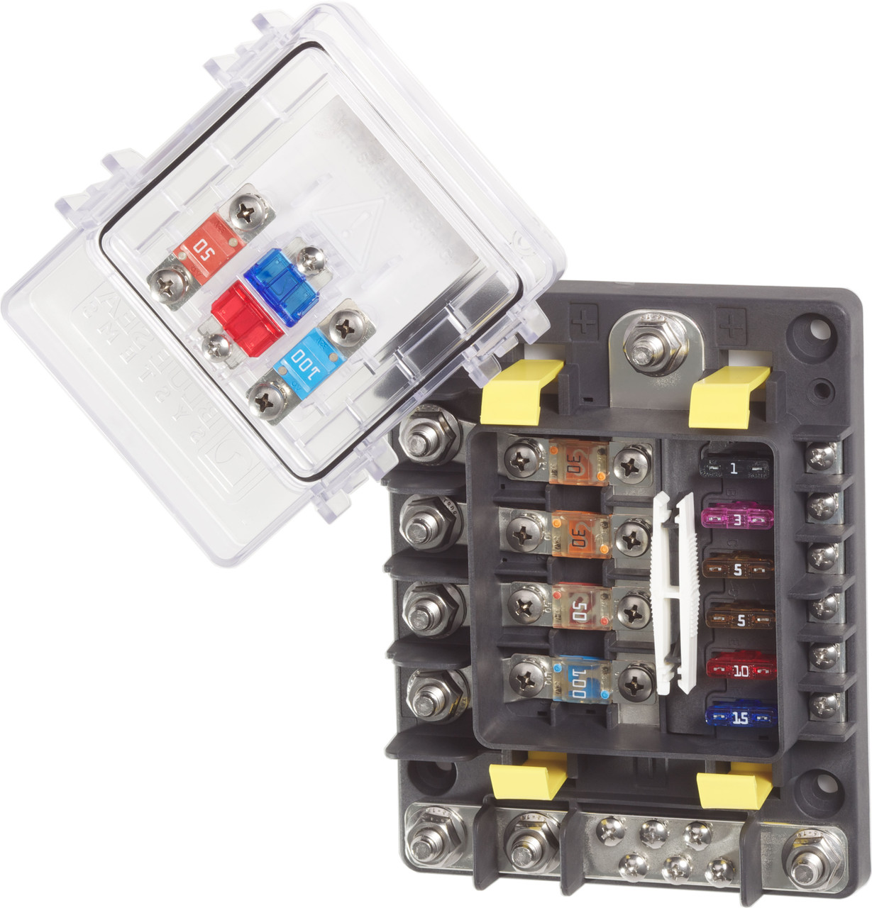 Blue Sea Fuse Block Safetyhub 150 Blue Bottle Marine