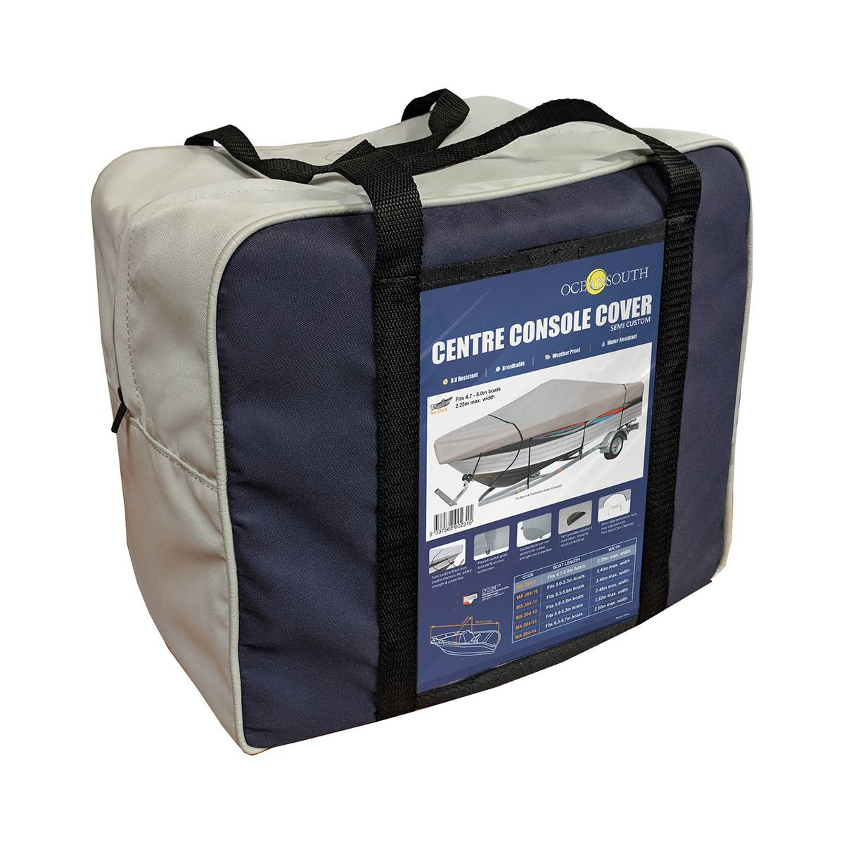 OceanSouth Centre Console Boat Covers Blue Bottle Marine