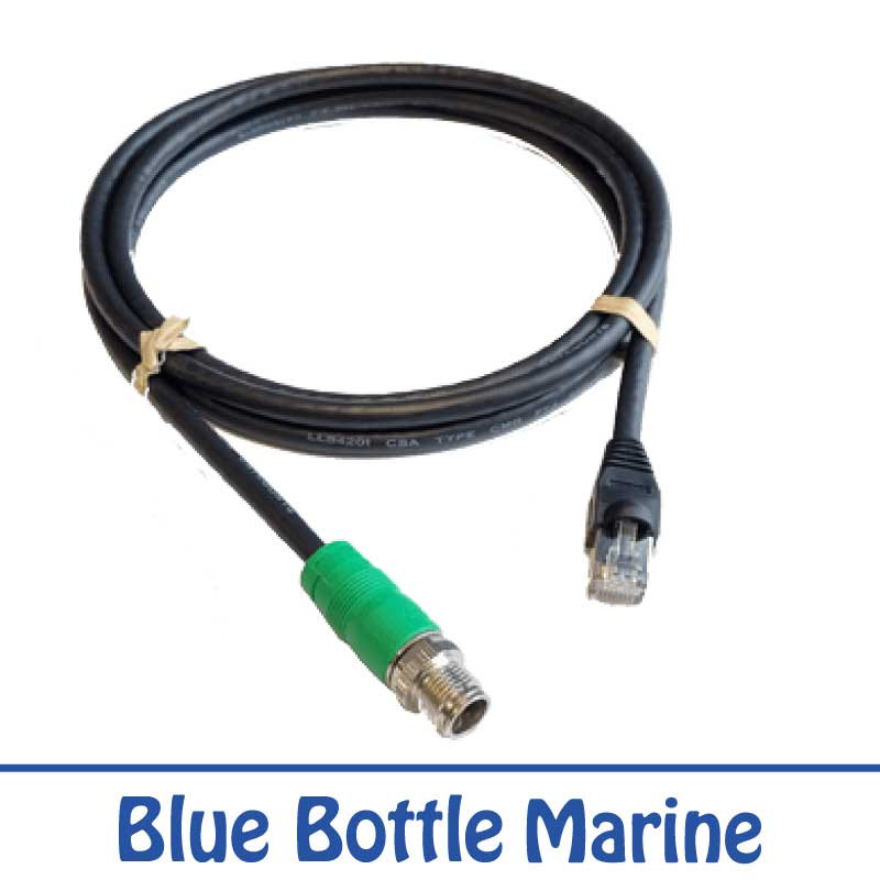 Ethernet Cable Green Gigabit M12-M12 Blue Bottle Marine