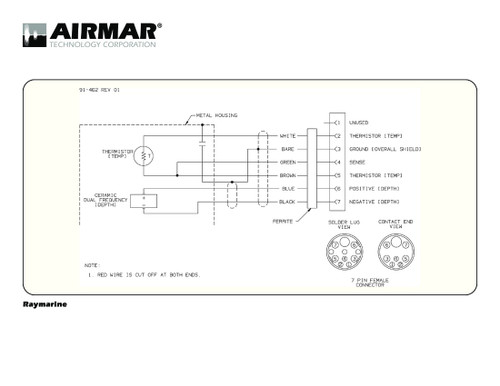 Airmar Wiring Diagram Raymarine 7 pin (D,T) | Blue Bottle ... raymarine e120 wiring diagram 