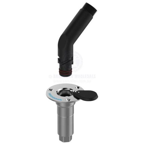 Quick Connect Deck Mount & Hose Adaptor Kit - 130 Degree Bend -BSP