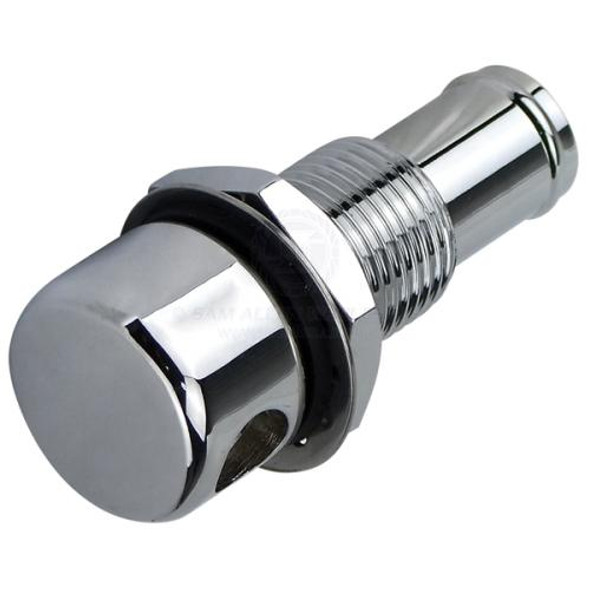 Chrome Plated Round Head Straight Fuel Breather