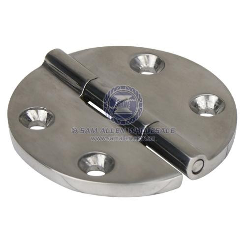Hinge 316G Cast S/Steel Round 65mm x 65mm Diameter - Pair