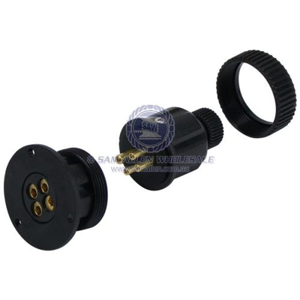 4 Pin Nylon Waterproof Deck Connector Plug and Base