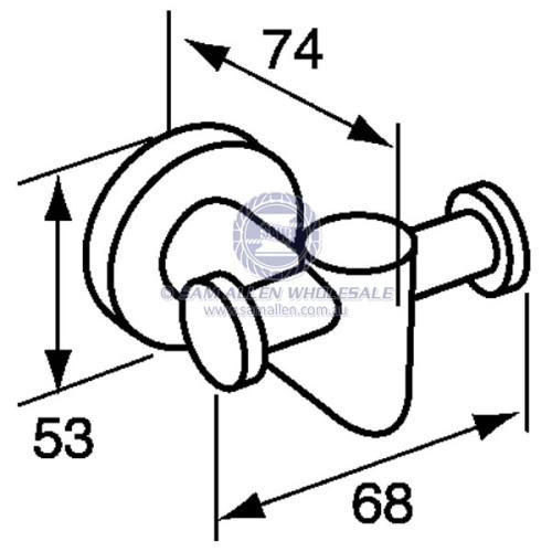 Stainless Steel Double Robe Hook