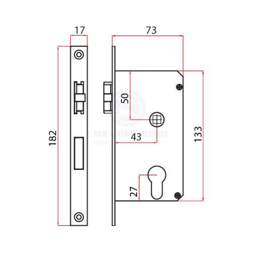 Door Lock - Anti-Rattle Mortise