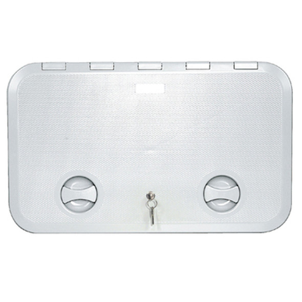 Whte Europa Hatch 600mm x 360mm - with lock