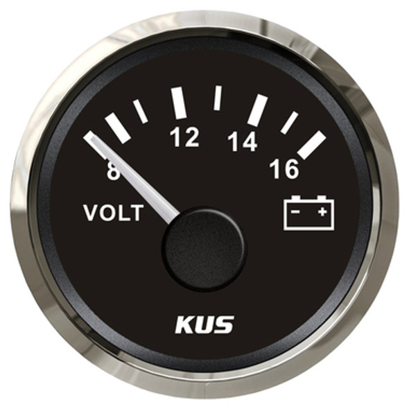 Gauge Voltage NMEA2000 Black Black+Chrome Bezel