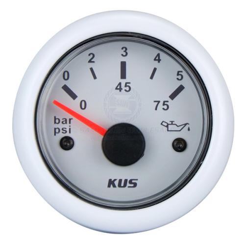 KUS Oil Pressure Gauge 5bar 10-184Ohms 12/24v