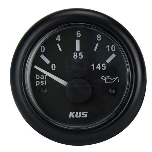 KUS Oil Pressure Gauge 10bar 10-184Ohms 12/24v