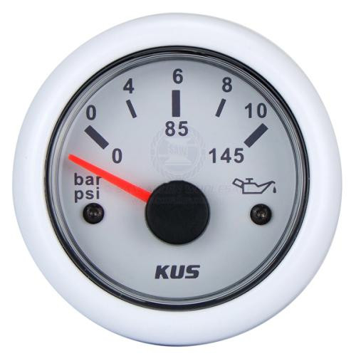 KUS Oil Pressure Gauge 10bar 10-184Ohms 12/24v