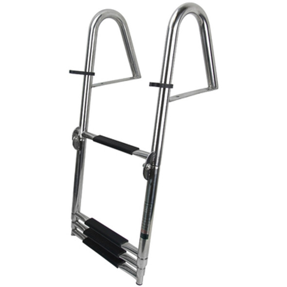 Stainless Steel 4 Step Tel. Ladder W/ Hand Rail