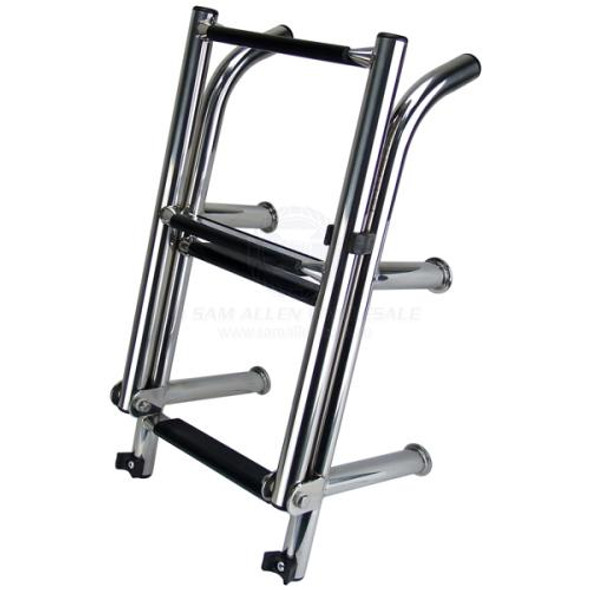 Ladder Boarding 316G S/Steel Compact Transom Mount Folding 4 Step